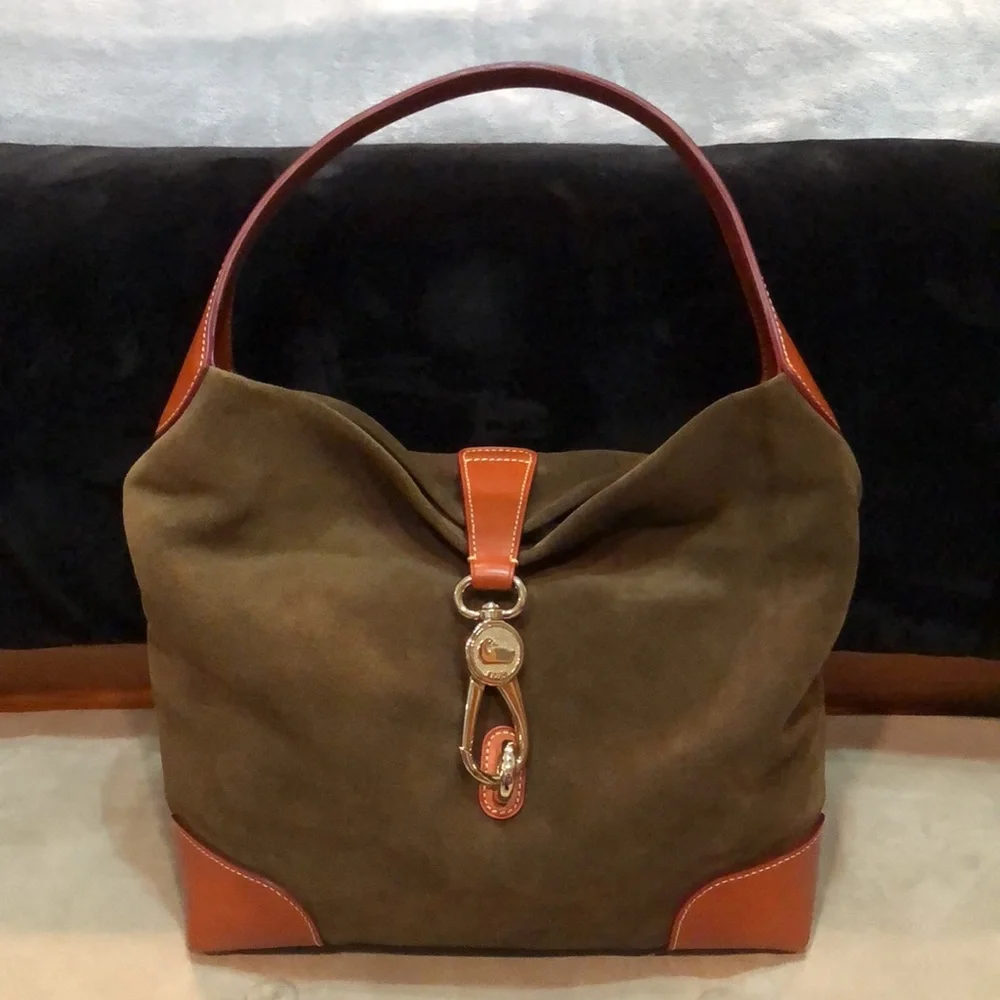 Dooney & Bourke Olive and Tan Hobo Bag Set - Picture 2 of 16